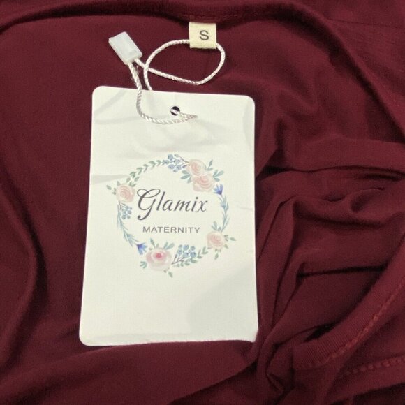 GLAMIX Fit Flare Maternity Dress Sleeveless Red S 61-5 NWT - Picture 11 of 13